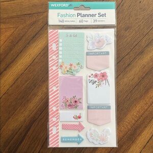 Wexford Fashion Planner Set with Sticky Notes & Stickers
